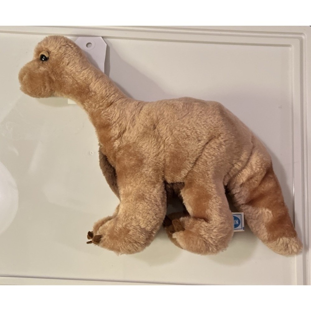 Vintage RARE 1980 R. Dakin BRONTOSAURUS Dinosaur Plush Prehistoric Pets Brown 11